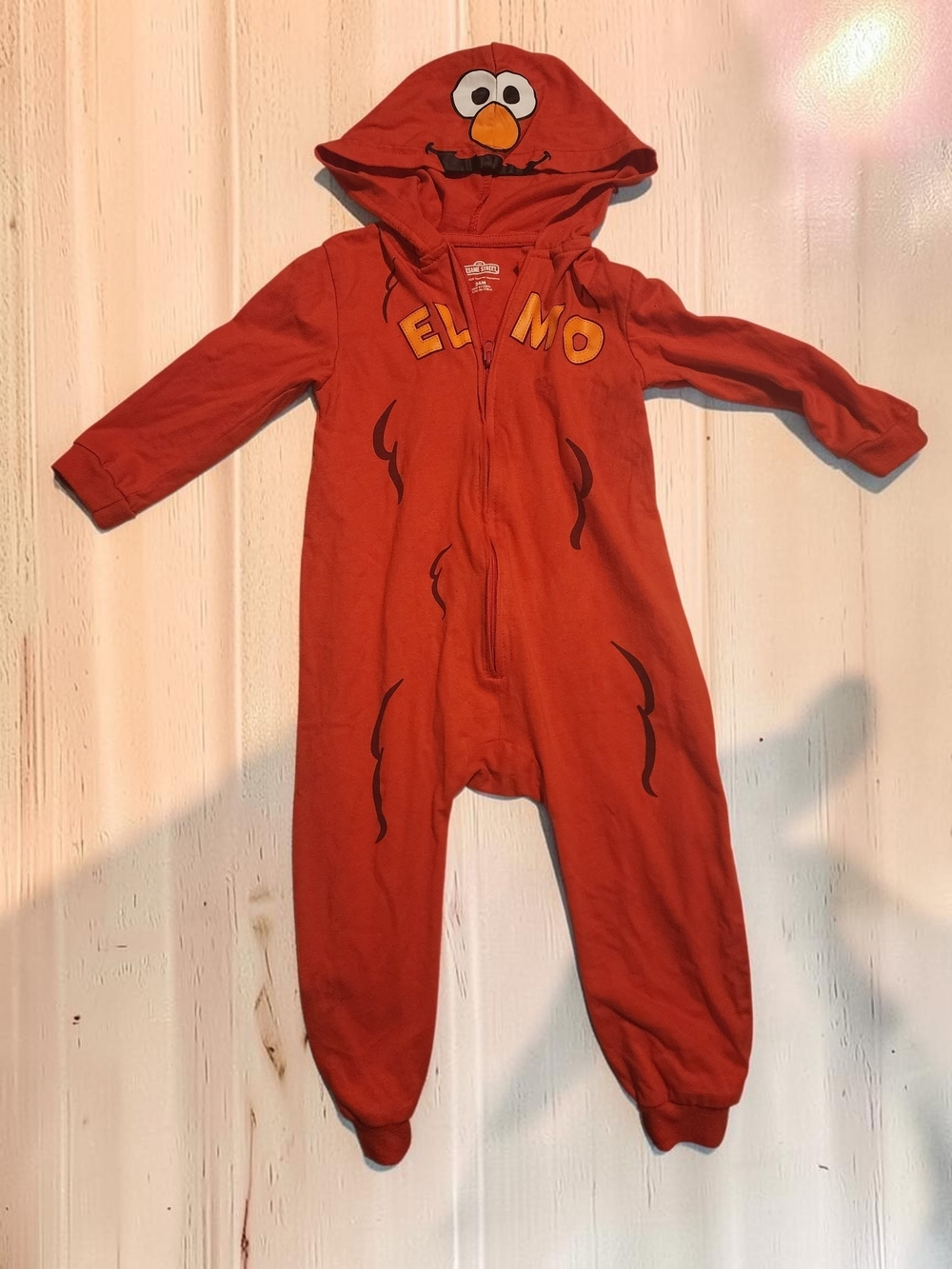 Sesame Street Elmo Hooded Costume Pajama — Zip-Up One Piece